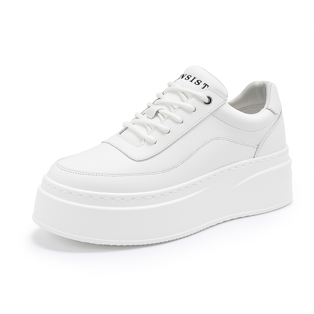 Tênis Casual Branco em Couro®