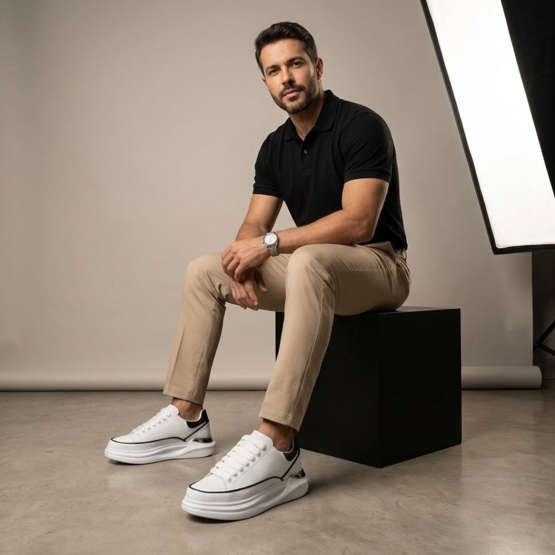 Tênis Oversized De Couro Sintético Shakal®