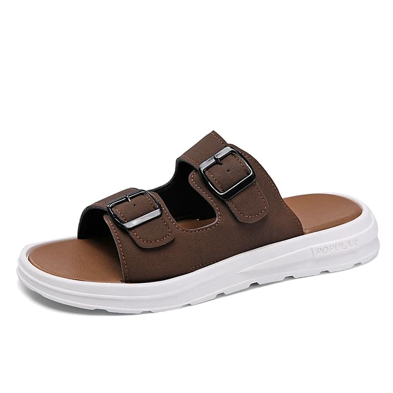 Sandália Masculina de Couro Antederrapante