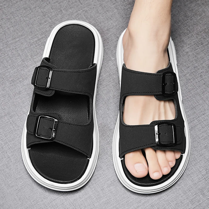 Sandália Masculina de Couro Antederrapante