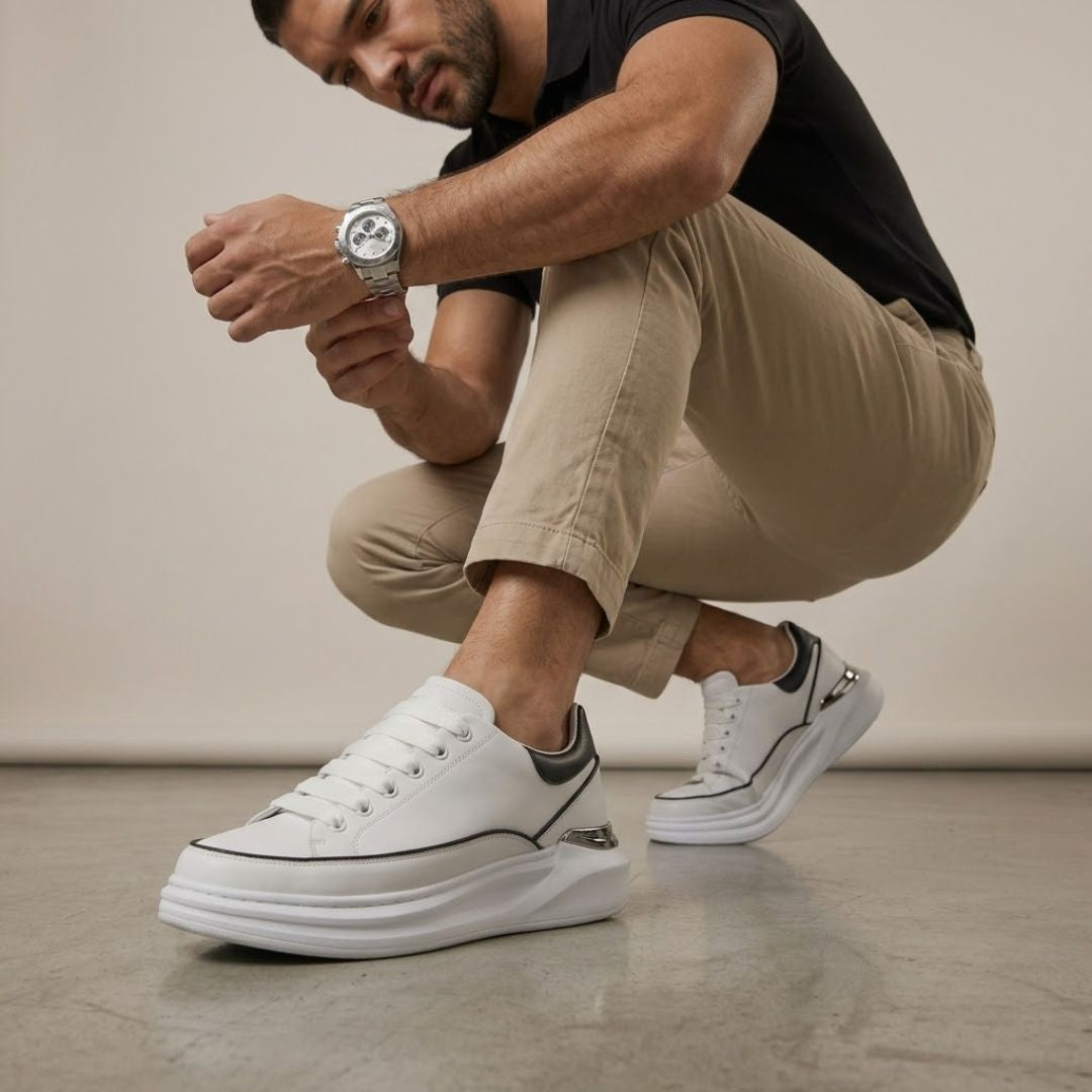Tênis Oversized De Couro Sintético Shakal®