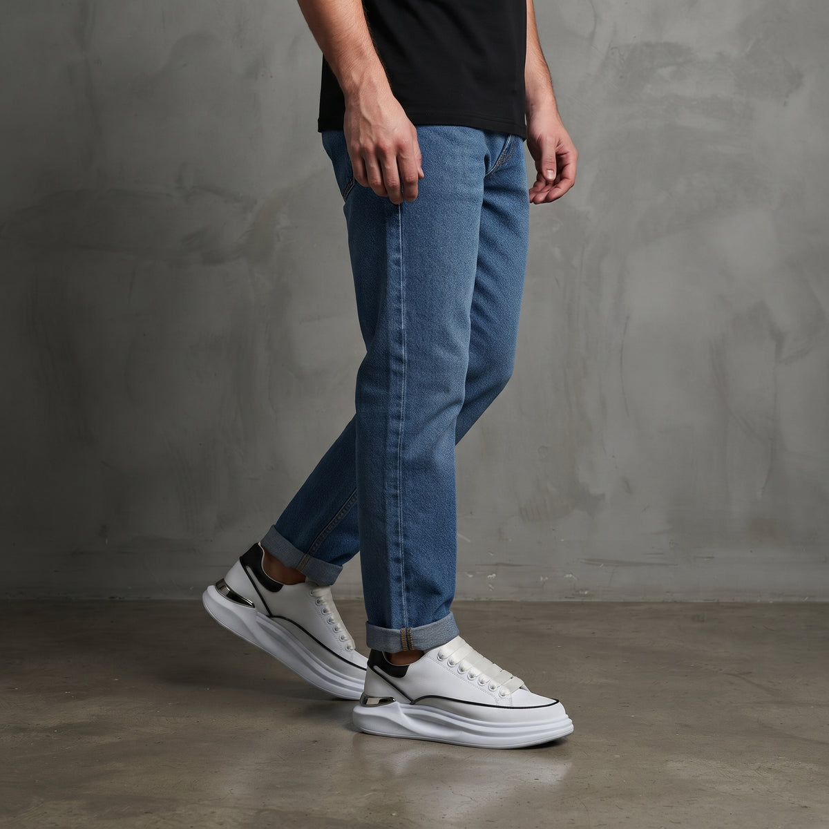 Tênis Oversized De Couro Sintético Shakal®