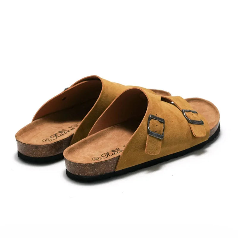Sandália Birken Masculina de Couro Retrô Shakal