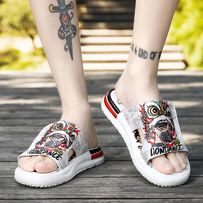 Chinelo Masculino Com Velcro Dragão Chinês Shakal