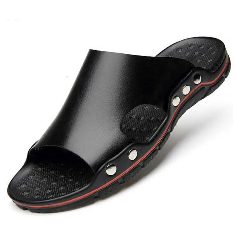 Sandália Masculina Casual De Couro