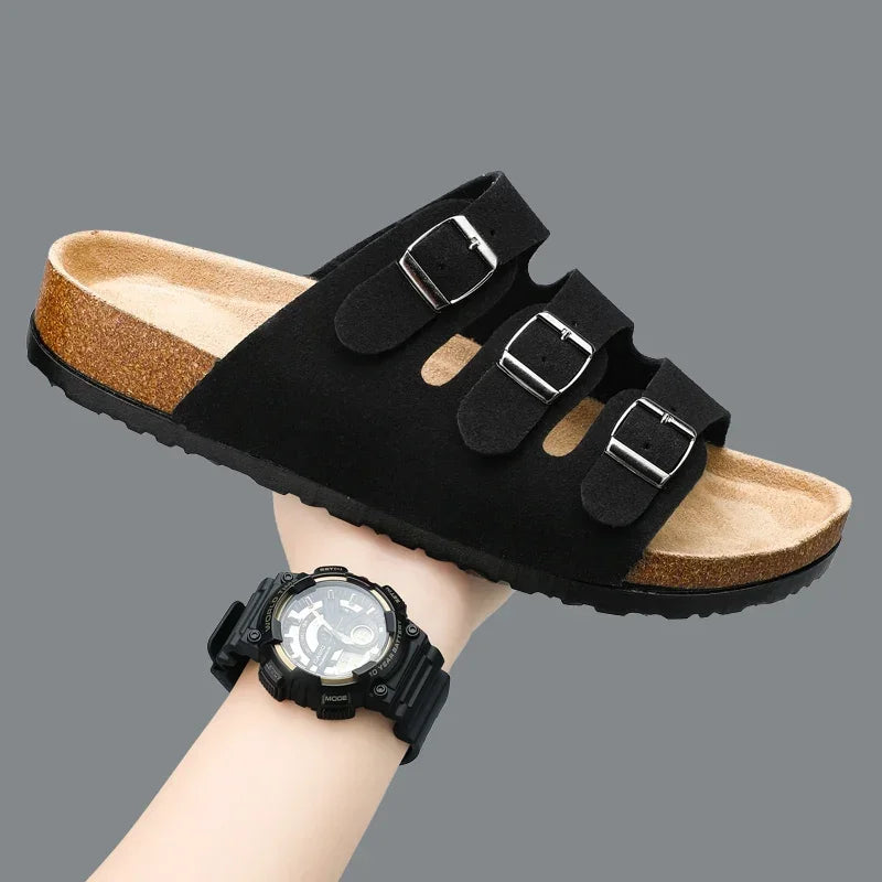 Sandália Birken Masculina de Couro Shakal