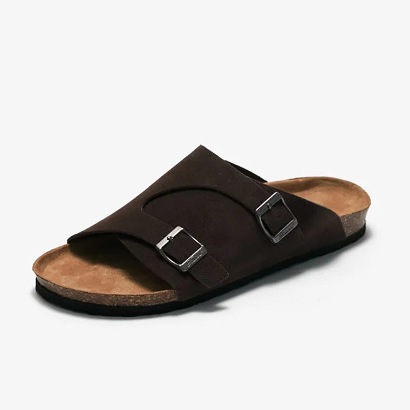 Sandália Birken Masculina de Couro Retrô Shakal