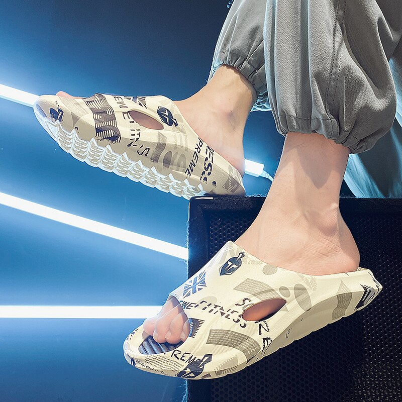 Chinelo Slide Masculino Branco - Loja Shakal