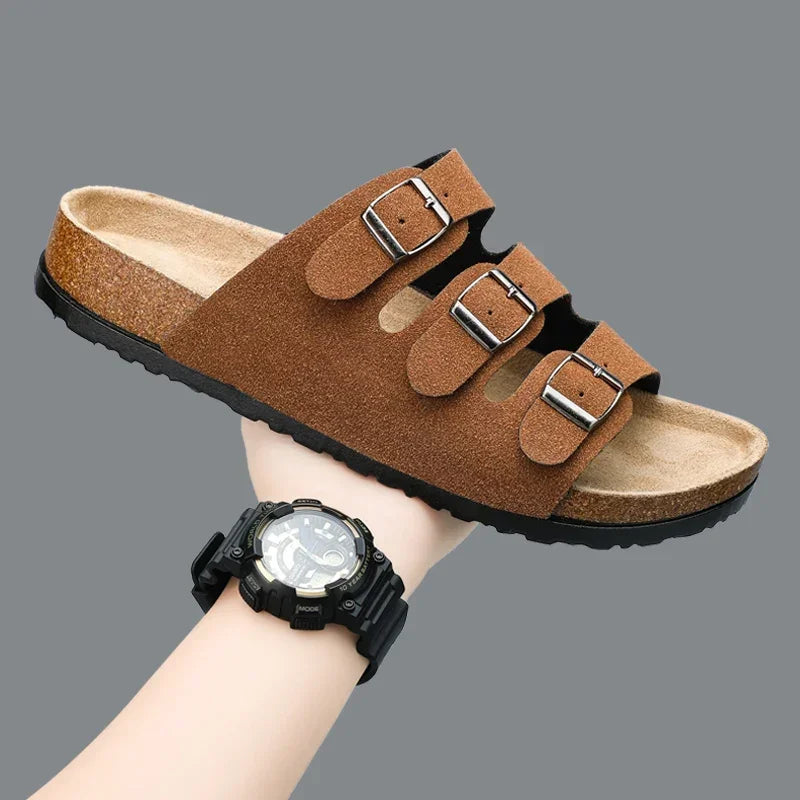 Sandália Birken Masculina de Couro Shakal
