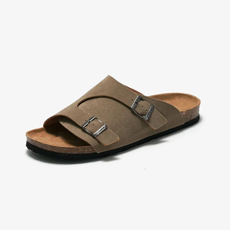 Sandália Birken Masculina de Couro Retrô Shakal