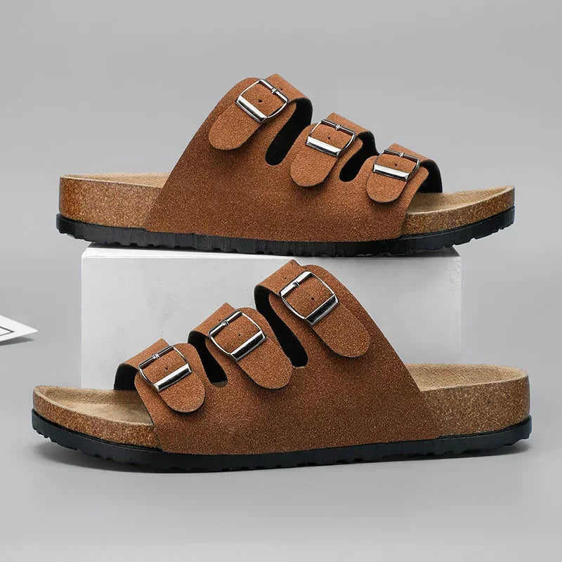 Sandália Birken Masculina de Couro Shakal