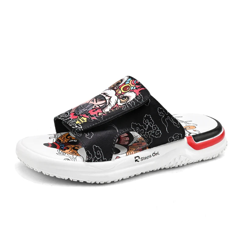 Chinelo Masculino Com Velcro Dragão Chinês Shakal