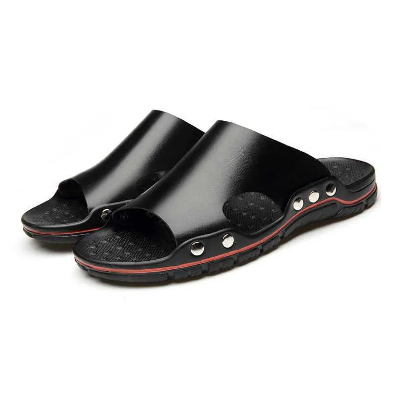 Sandália Masculina Casual De Couro