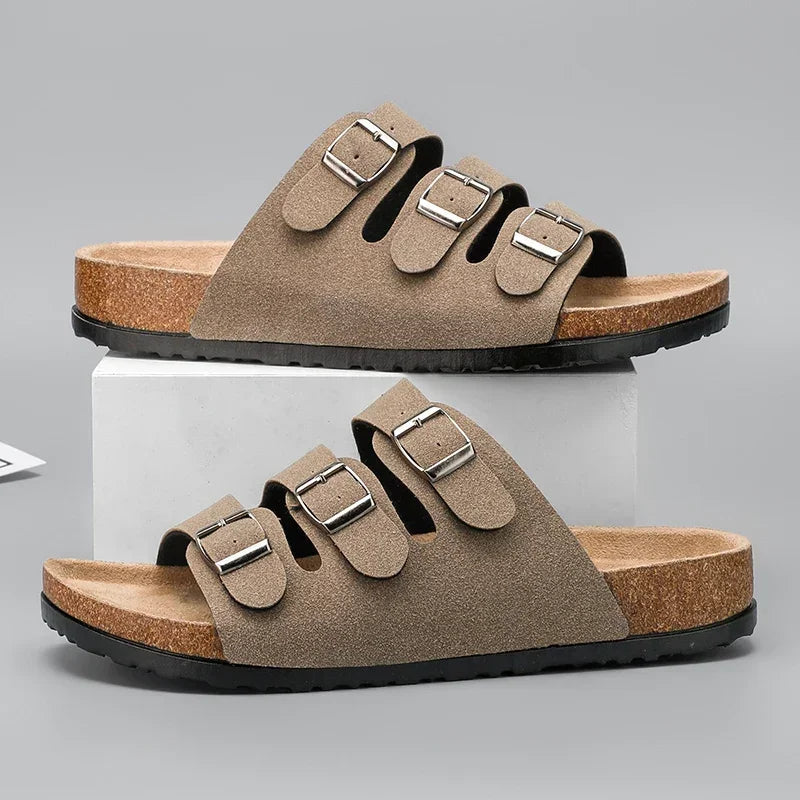 Sandália Birken Masculina de Couro Shakal
