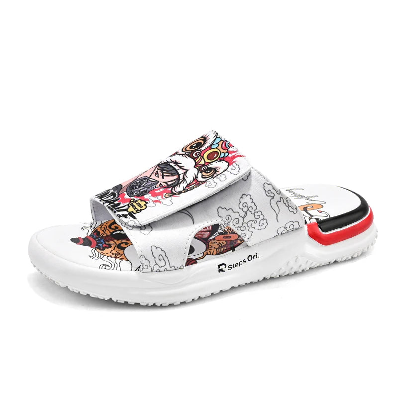 Chinelo Masculino Com Velcro Dragão Chinês Shakal