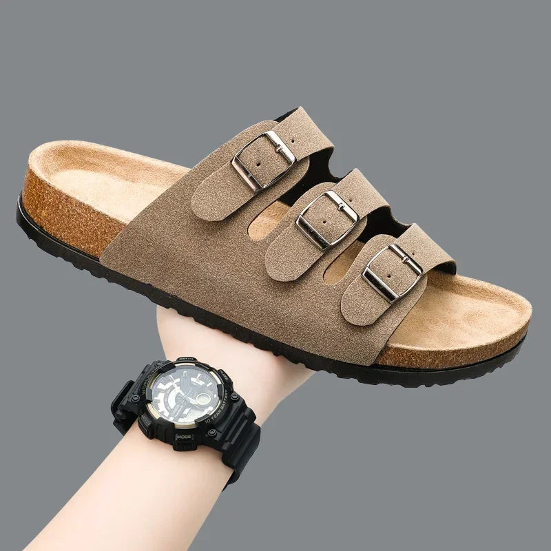 Sandália Birken Masculina de Couro Shakal