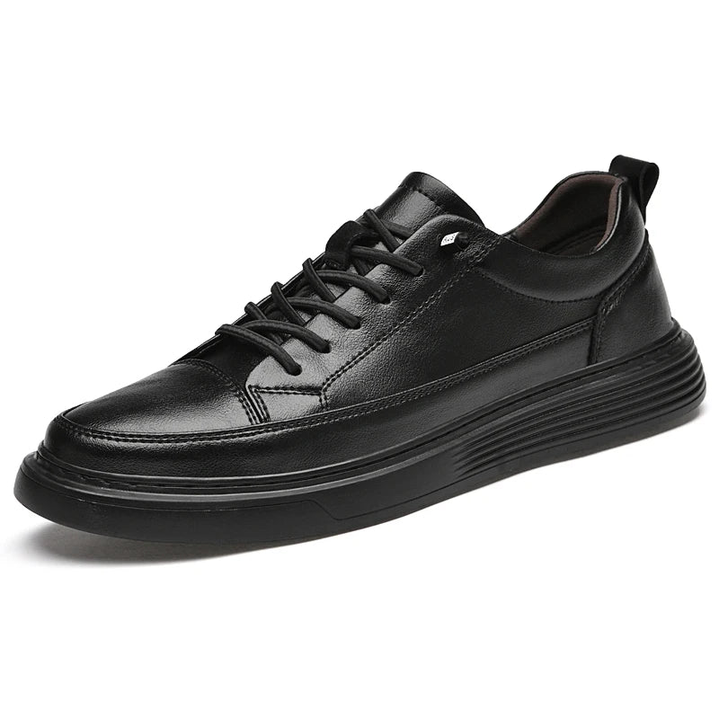 Tênis Casual De Couro Genuíno Oxford Shakal