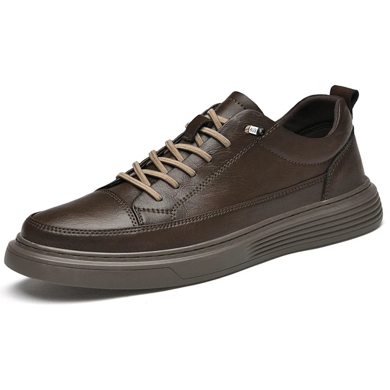 Tênis Casual De Couro Genuíno Oxford Shakal