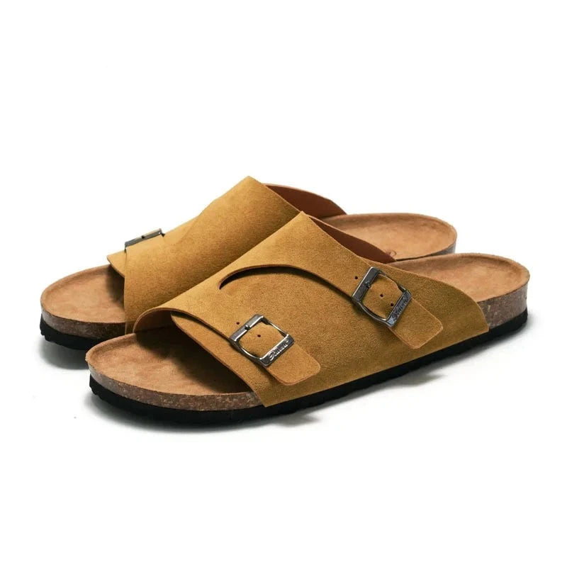 Sandália Birken Masculina de Couro Retrô Shakal