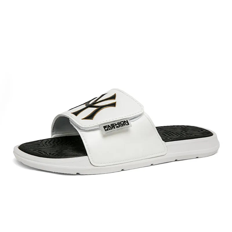 Chinelo Slide Masculino Branco- Loja Shakal