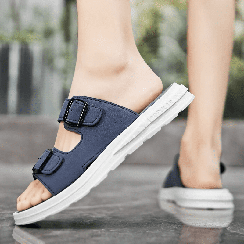 Sandália Masculina de Couro Antederrapante