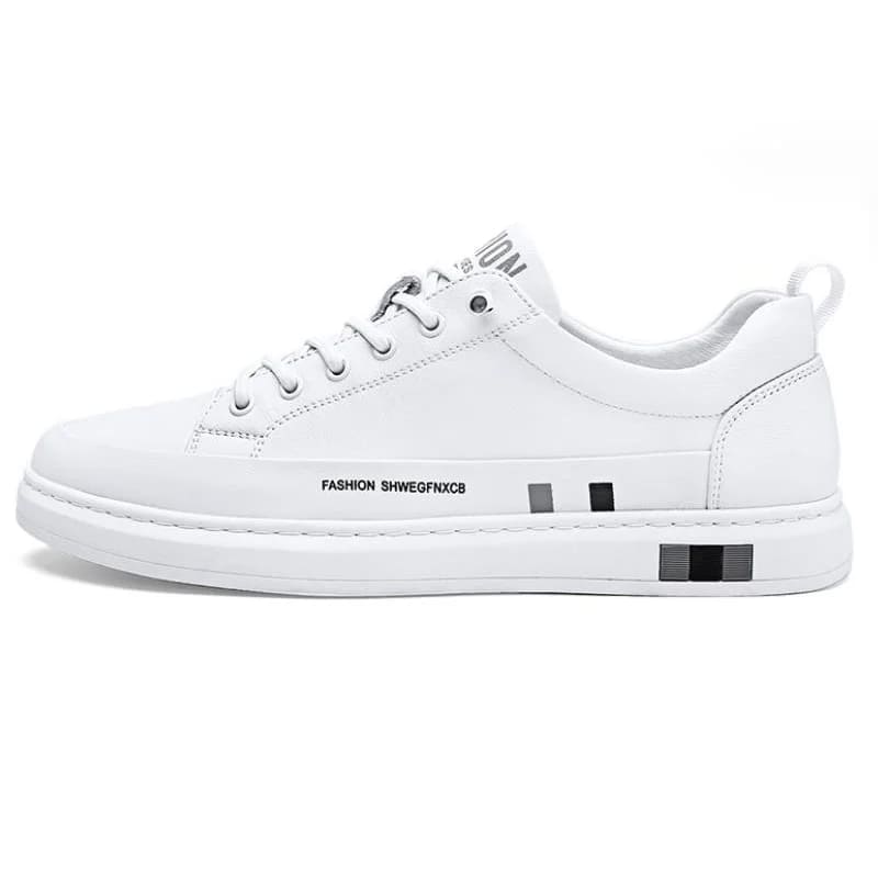 Tênis Masculino de Couro Branco - Loja Shakal