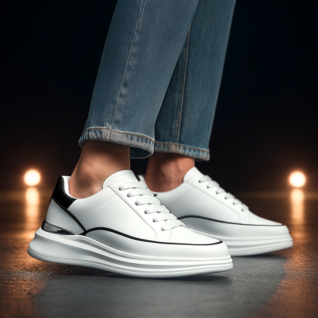 Tênis Oversized De Couro Sintético Shakal®