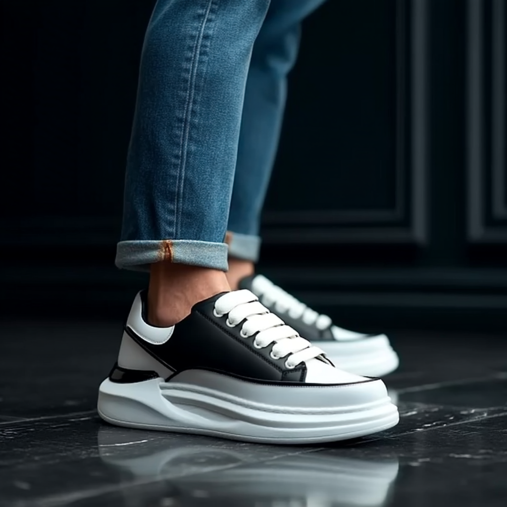 Tênis Oversized De Couro Sintético Shakal®