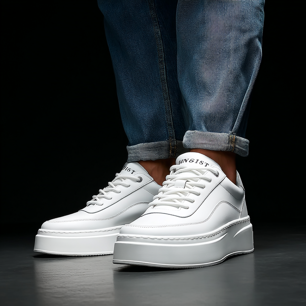 Tênis Casual Branco em Couro®