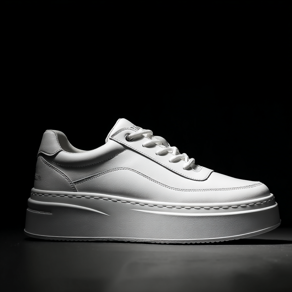 Tênis Casual Branco em Couro®