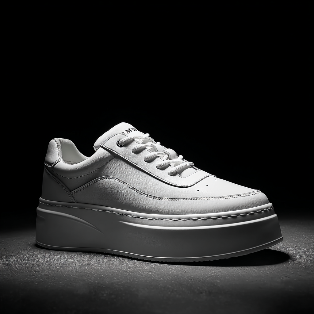 Tênis Casual Branco em Couro®